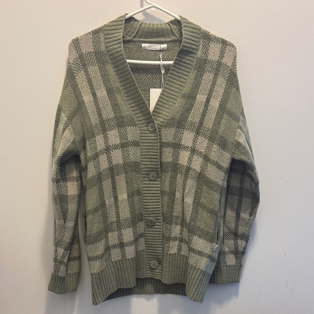 OAK + FORT | Plaid Cardigan - Picture 3 of 5